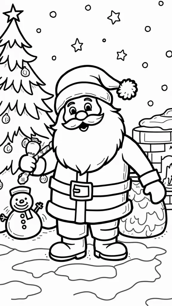 pages à colorier de Noël gratuitement imprimables